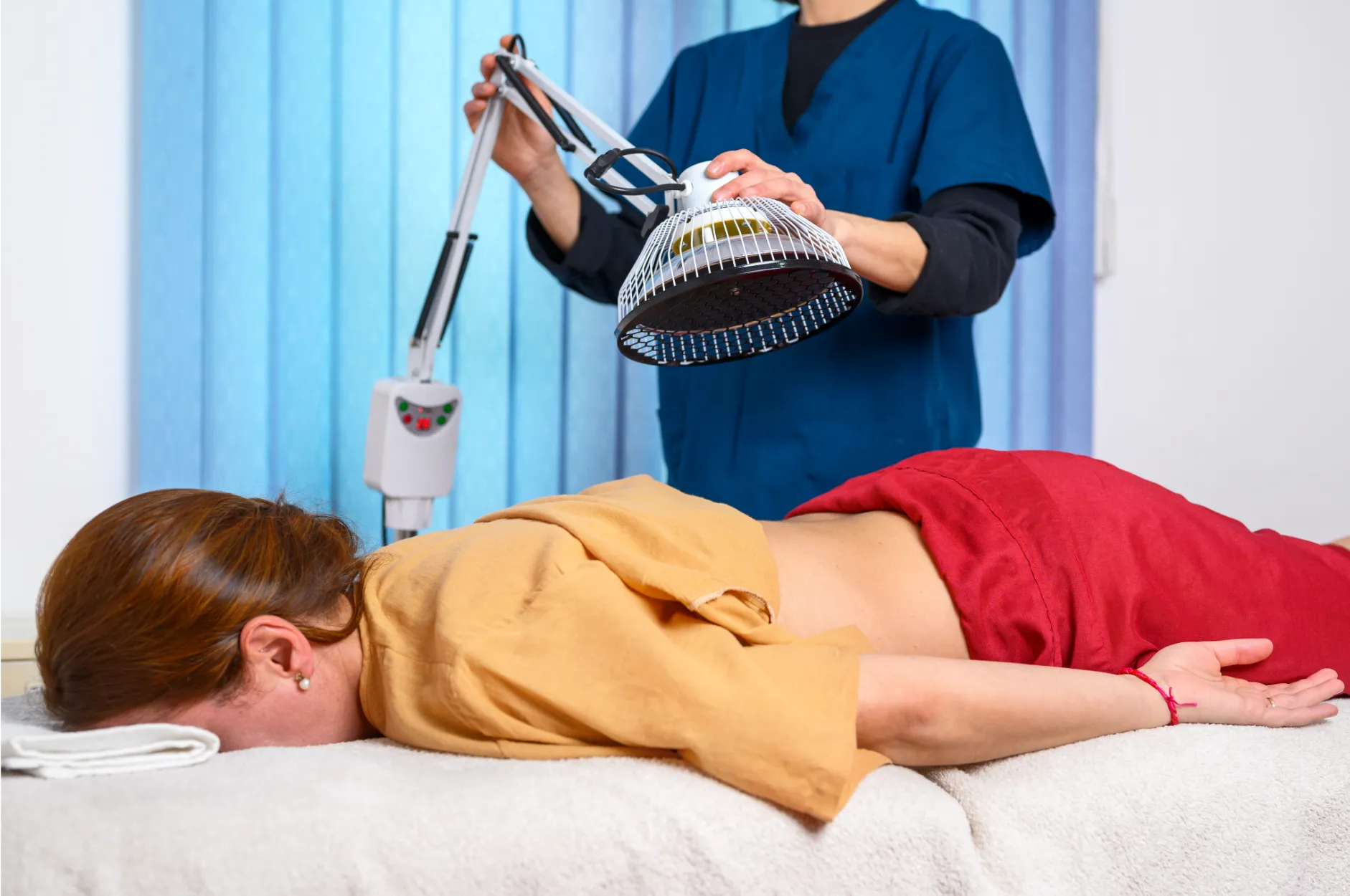 Larger treatment areas of RLT require larger devices, often times further away from the skin
