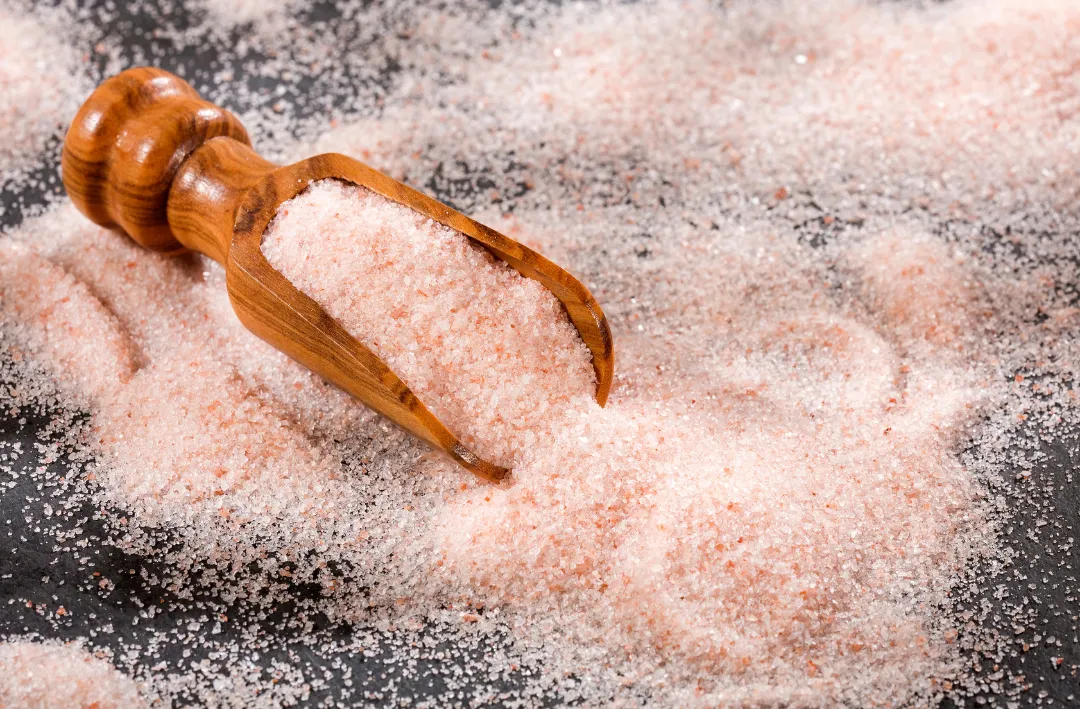 Himalayan salt is a healthier option for regular table salt and adds a pop of colour to the dish. 