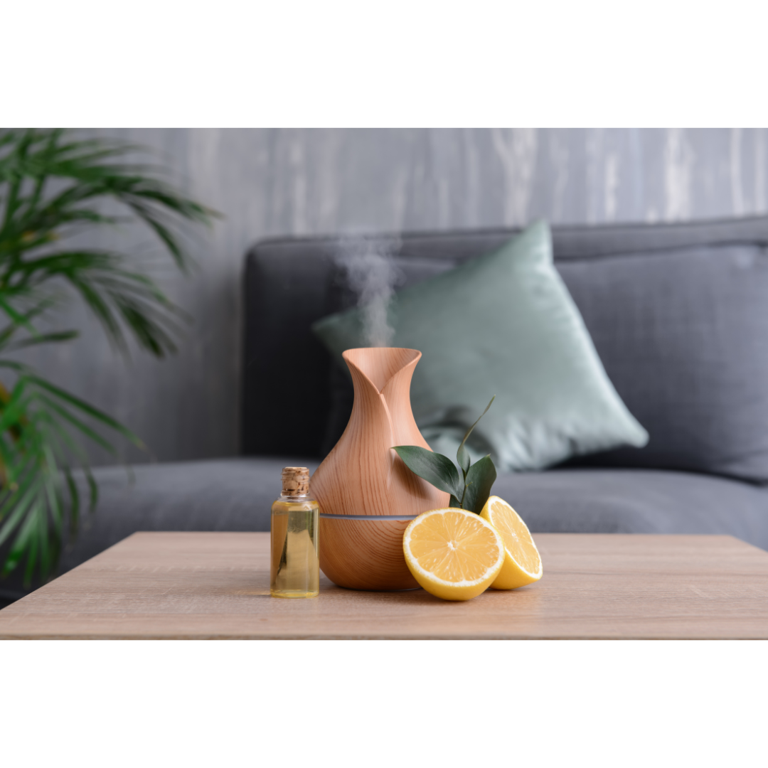 Essential oil therapy can be used at home with a simple home diffuser. 