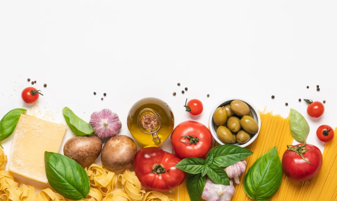 The mediterranean diet focuses mainly on fruits, vegetables, whole grains and plant foods. 