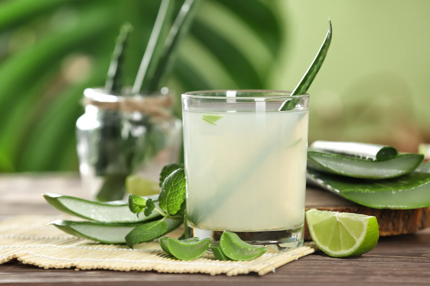 Drinking aloe juice has many benefits for your body including gut health. 