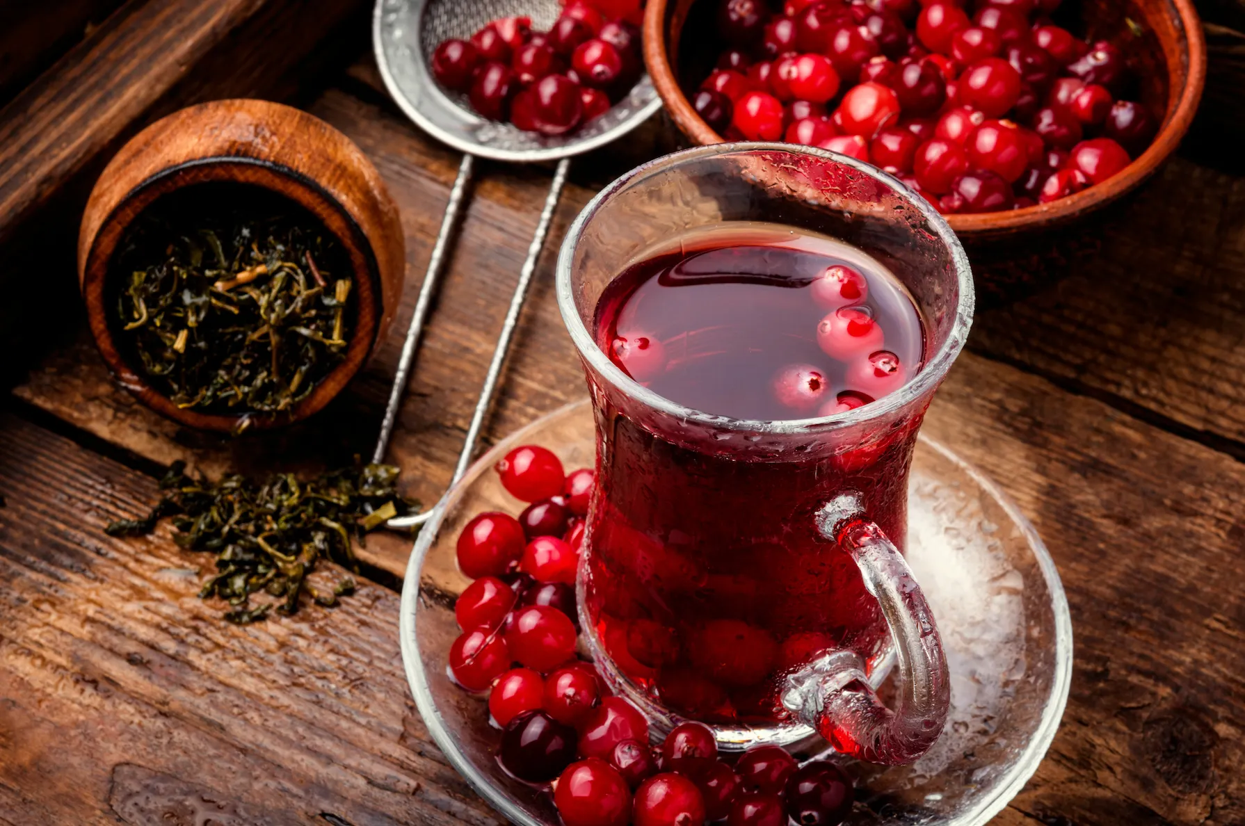 Cranberry juice inhibits the bacteria from sticking to the urinary tract lining, preventing a UTI. 