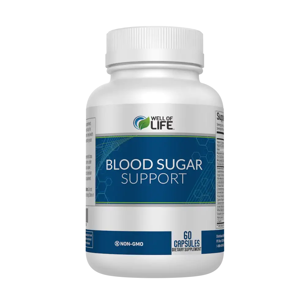 Well of Life Blood Sugar Support contains helpful nutrients to control blood sugar. 
